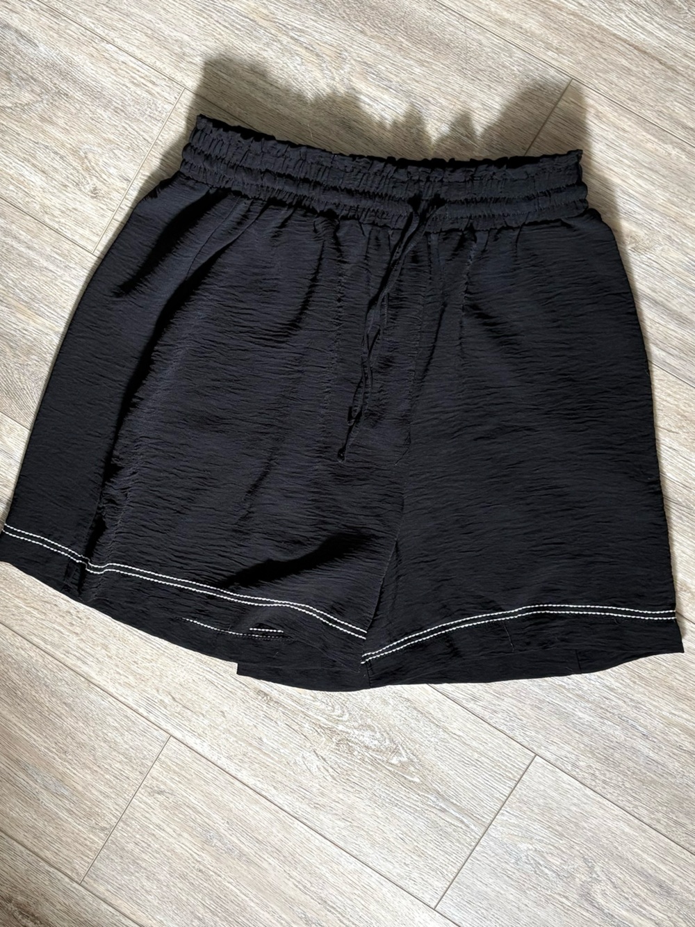 Adrianna Papell | Black Casual Elastic Waist Shorts